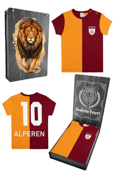 Orijinal Lisanslı Metin Oktay Sarı Kırmızı Unisex İsme Özel Bebek T-shirt