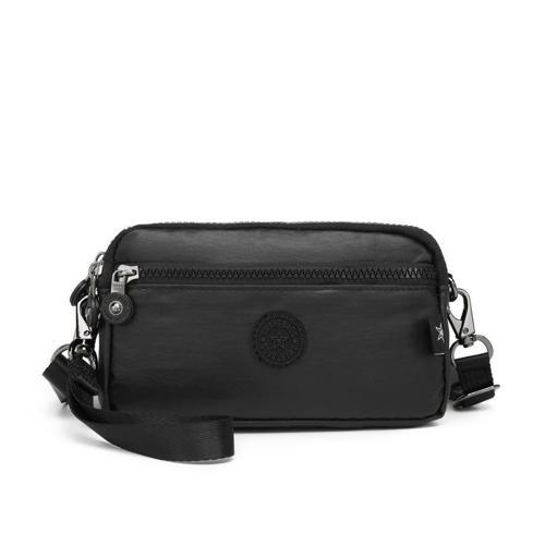 Metalik Kumaş Smart Bags Mini Boy Postacı Çantası ve Cüzdanı 1112