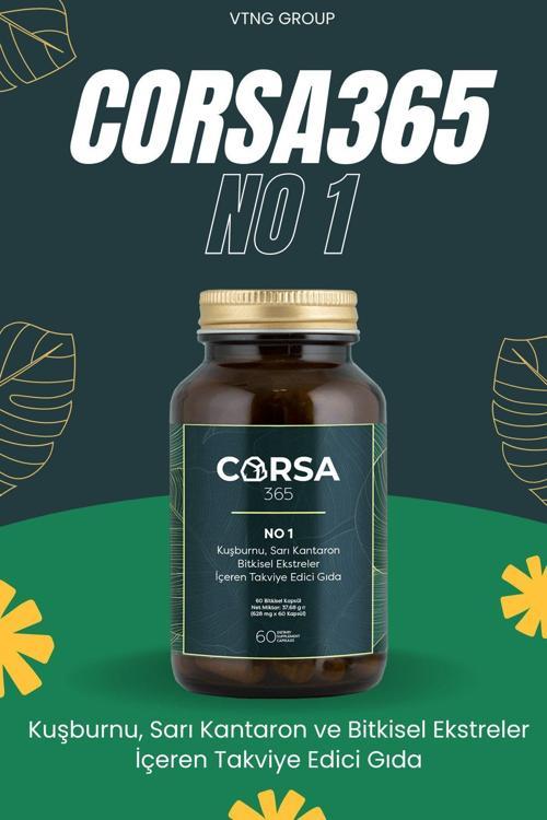 Corsa365 No 1 Kuşburnu, Sarı Kantaron Ve Bitkisel Ekstreler Vitamin Içeren Takviye Edici Gıda