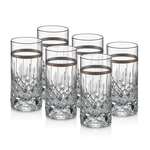 Barok 6 Parça Su Bardağı Platin