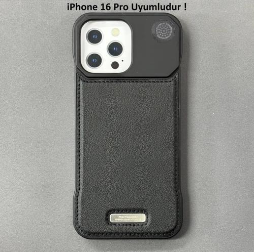 iPhone 16 Pro Parfümlü Koku Hazneli MagSafe Uyumlu Deri Kılıf