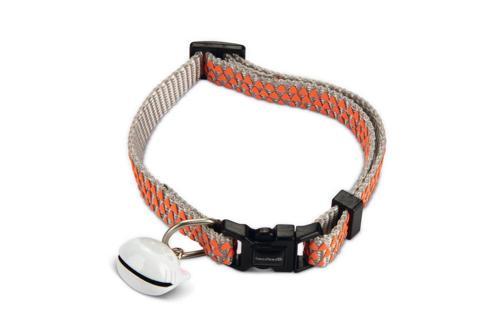 Kedi Boyun Tasması, Zilli, Açık Gri, 20-30cm