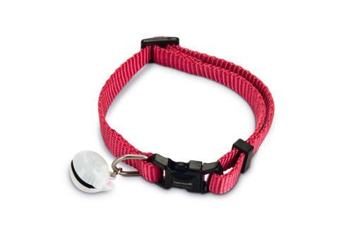 Kedi Boyun Tasması, Zilli, Pembe, 20-30cm