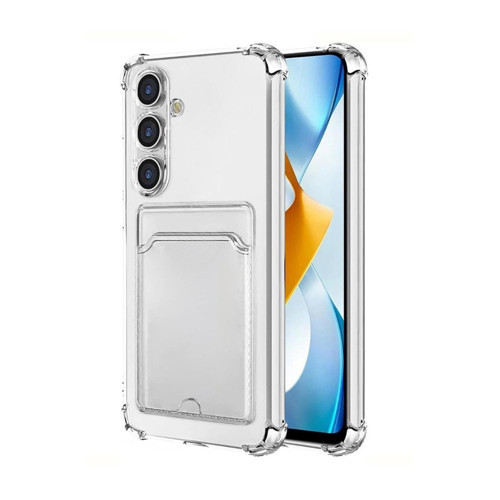 Samsung Galaxy A56 Kılıf Cardy Şeffaf Kartlık Cepli Kapak