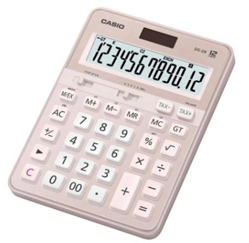DS-2B-PK Pembe Profesyonel 12 Hane Masa Üstü Hesap Makinesi