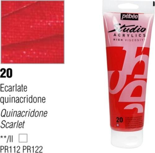 Studıo Akrilik Boya 100 Ml Quinacridone Scarlet