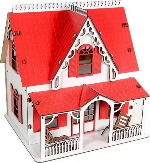 Ahşap Kırmızı Villa Ev