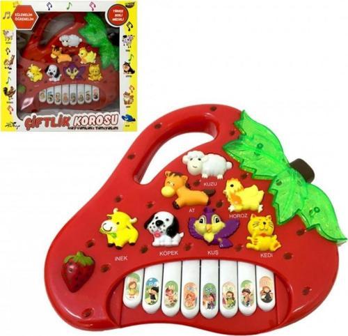 Hayvanlı Pilli Çilek Piyano