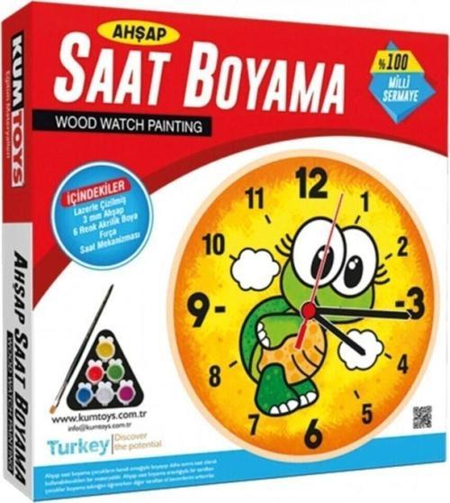 Akıl Oyunları Ahşap Saat Boyama