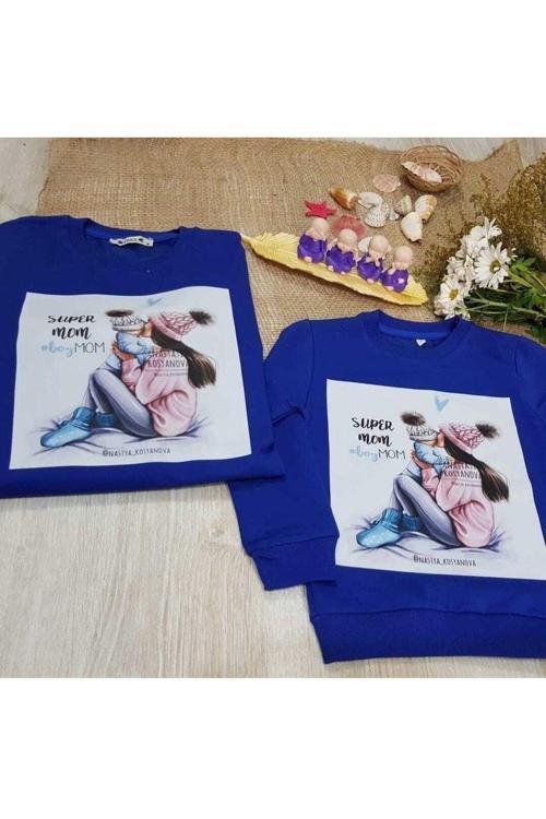 Anne Kız Çocuk Sweatshirt Mavi