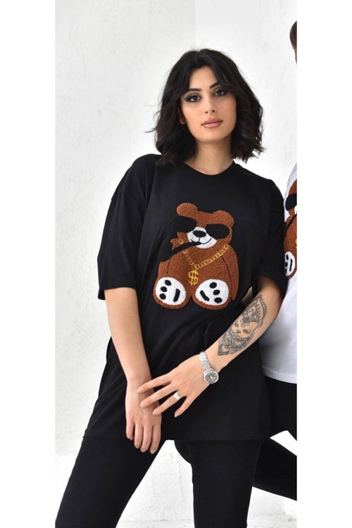 Sevgili Kombini Unisex Çift Tişört Siyah