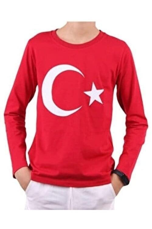 Ayyıldız Uzun Kollu Kırmızı T-Shirt
