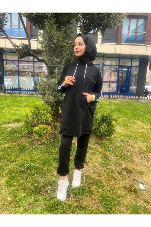 Oversize Model Tesettür Eşofman Takımı