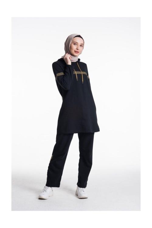 Kadın Siyah Renk Eşofman Takımı