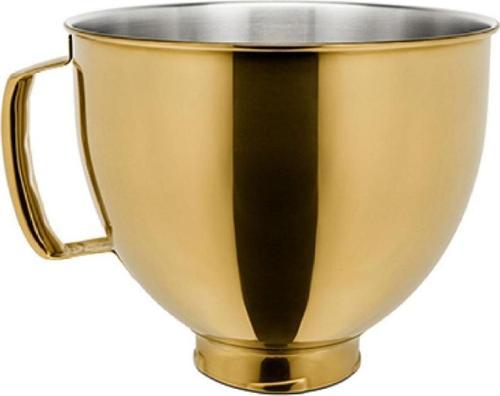 4,8 L Stand Mikser Için Paslanmaz Çelik Kase Parlak Gold-bdr