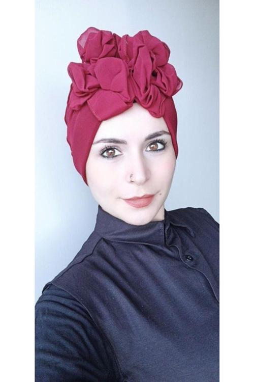 Tesettür Şerit Detay Çift Taraflı Bone