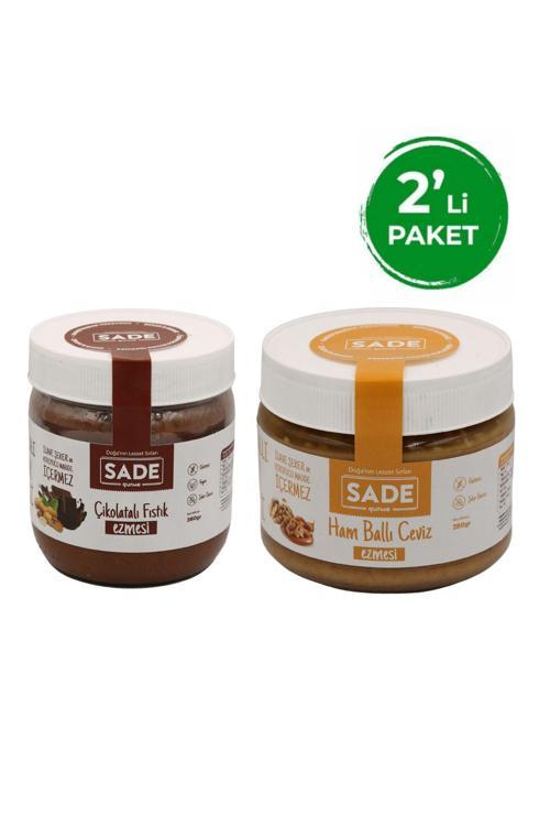 Çikolatalı Fıstık Ezmesi 360g - Ham Ballı Ceviz Ezmesi 280g 2'li Paket