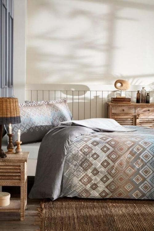 Çift Kişilik Ranforce Nevresim Takımı Pietre Mavi