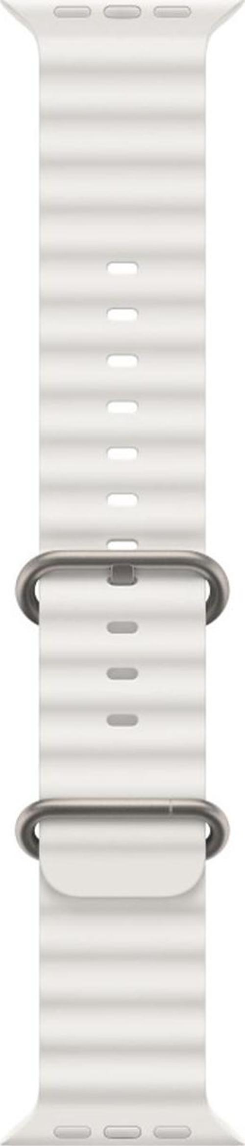 42-49mm Yeni Nesil Apple Uyumlu Akıllı Saat Kordonu Silikon Beyaz