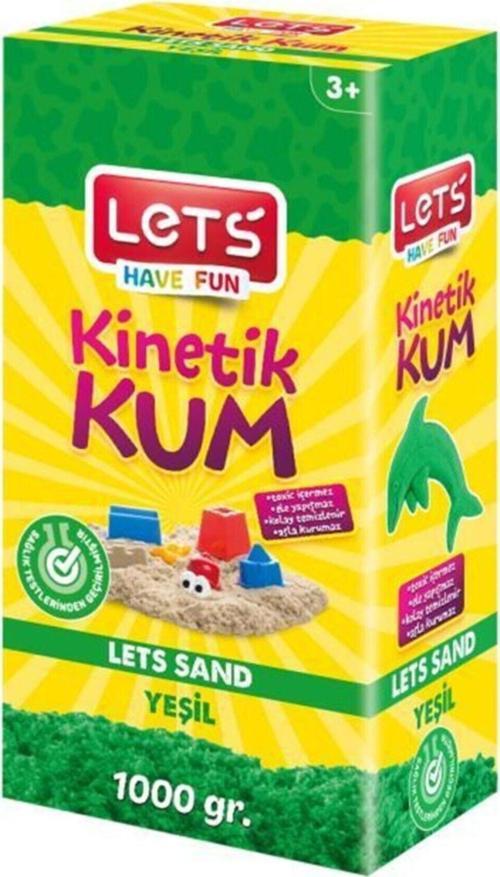 Kinetik Kum 1000 gr. Yeşil Karton Kutu