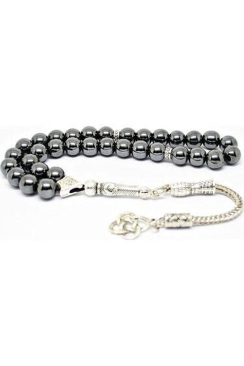 Sertifikalı Hematit Tesbih Orijinal Doğal Taş