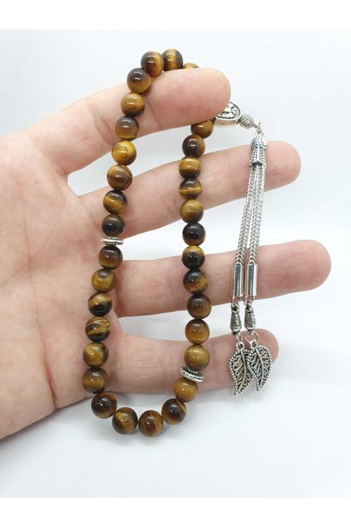 Sertifikalı Kaplan Gözü Doğal Taş Tesbih 8 Mm