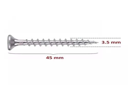  Sunta Vidası 3,5X45 Çinko 500 Adet