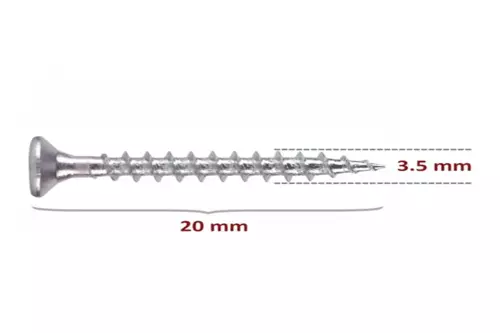 Sunta Vidası 3,5X20 Çinko 50 Adet