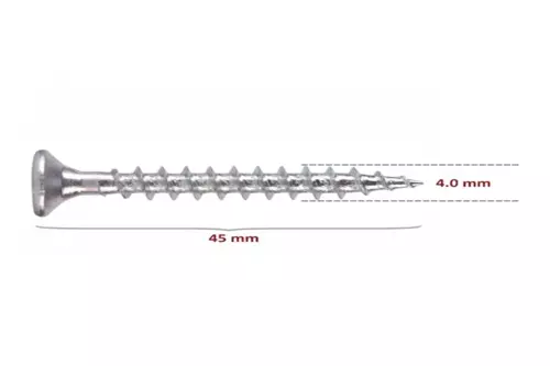  Sunta Vidası 4,0X45 Çinko 50 Adet