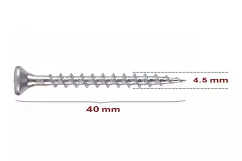  Sunta Vidası 4,5X40 Çinko 50 Adet