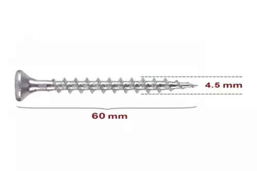 Sunta Vidası 4,5X60 Çinko 200 Adet