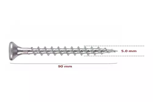  Sunta Vidası 5,0X90 Çinko 50 Adet