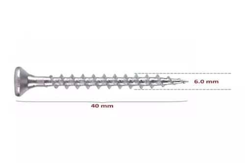  Sunta Vidası 6,0X40 Çinko 200 Adet