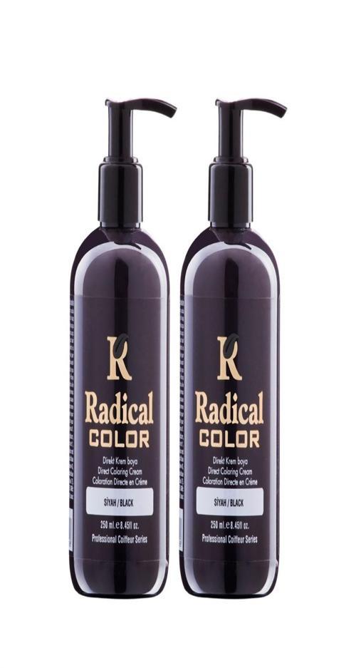 NEW 25/Black Amonyaksız Su Bazlı Saç Boyası 250 ML 2 Adet Siyah