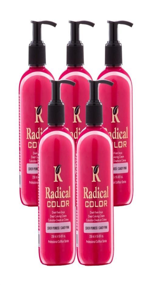 NEW 25/Candypink Amonyaksız Su Bazlı Saç Boyası 250 ML 5 Adet Şeker Pembesi