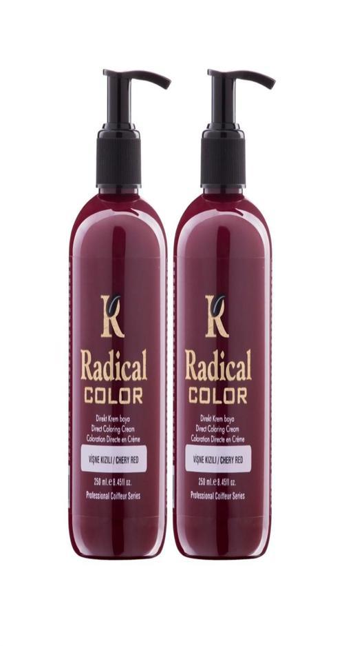 NEW 25/Cheryred Amonyaksız Su Bazlı Saç Boyası 250 ML 2 Adet Vişne Kızılı