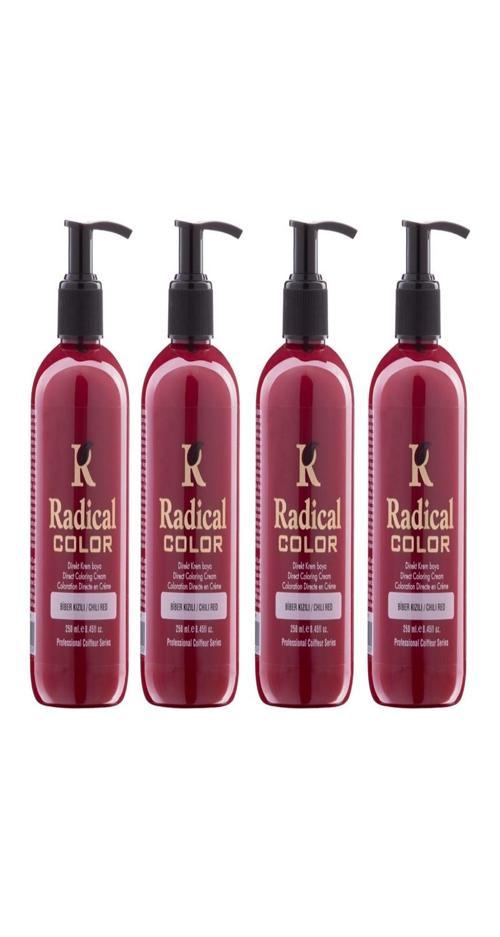 NEW 25/Chilired Amonyaksız Su Bazlı Saç Boyası 250 ML 4 Adet Biber Kızılı