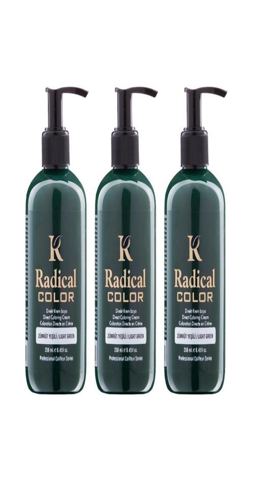 NEW 25/Emerald Amonyaksız Su Bazlı Saç Boyası 250 ML 3 Adet Zümrüt Yeşili