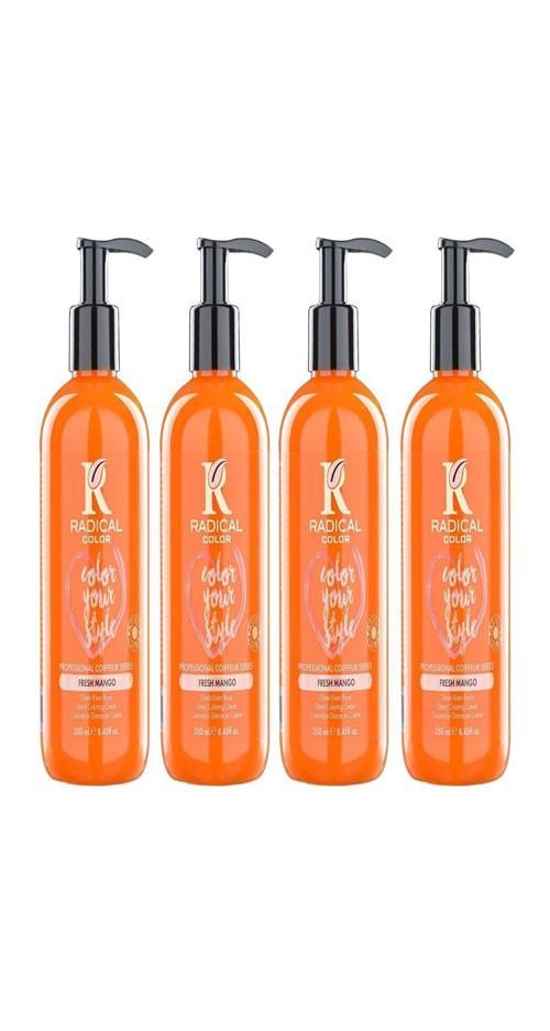NEW 25/Freshmango Amonyaksız Su Bazlı Saç Boyası 250 ML 4 Adet Mango