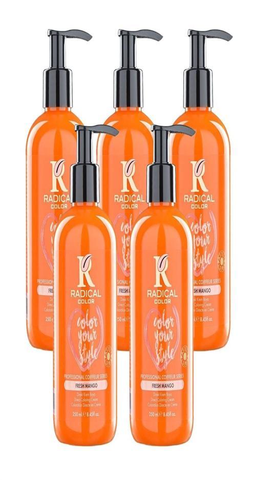 NEW 25/Freshmango Amonyaksız Su Bazlı Saç Boyası 250 ML 5 Adet Mango