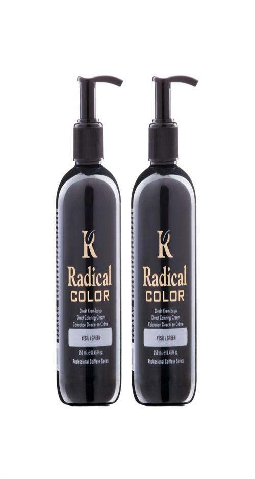 NEW 25/Green Amonyaksız Su Bazlı Saç Boyası 250 ML 2 Adet Yeşil