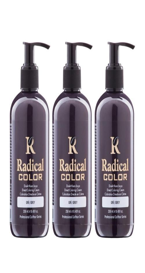 NEW 25/Grey Amonyaksız Su Bazlı Saç Boyası 250 ML 3 Adet Gri