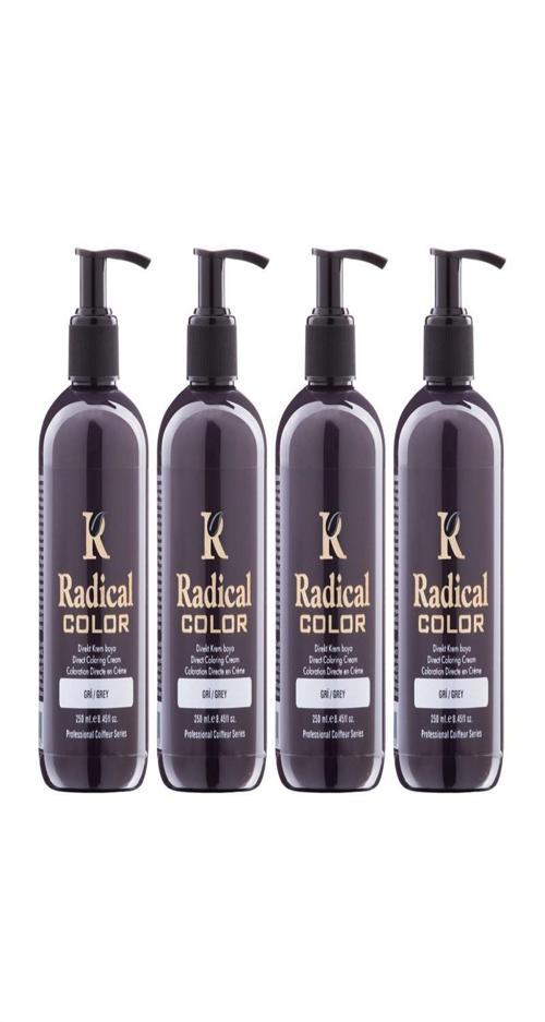 NEW 25/Grey Amonyaksız Su Bazlı Saç Boyası 250 ML 4 Adet Gri