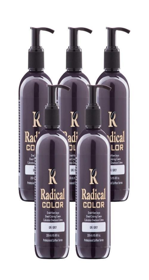 NEW 25/Grey Amonyaksız Su Bazlı Saç Boyası 250 ML 5 Adet Gri