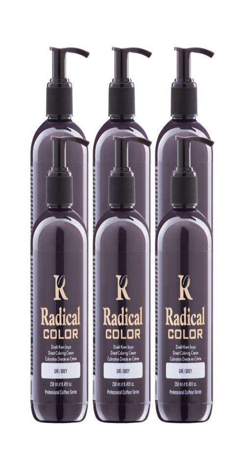 NEW 25/Grey Amonyaksız Su Bazlı Saç Boyası 250 ML 6 Adet Gri
