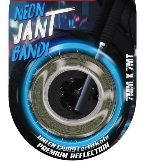 Mavi Neon Jant Bandı 7mm X 7mt