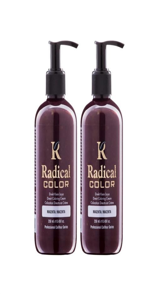 NEW 25/Macenta Amonyaksız Su Bazlı Saç Boyası 250 ML 2 Adet Magenta