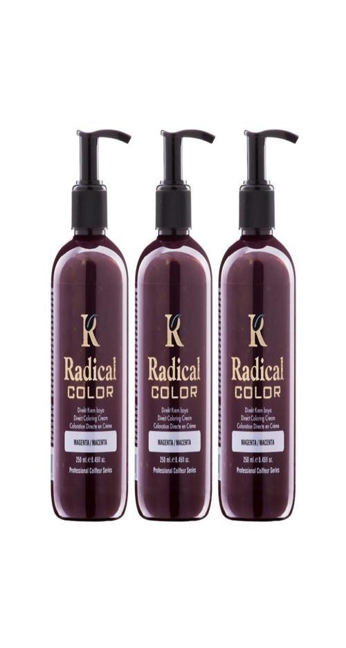 NEW 25/Macenta Amonyaksız Su Bazlı Saç Boyası 250 ML 3 Adet Magenta
