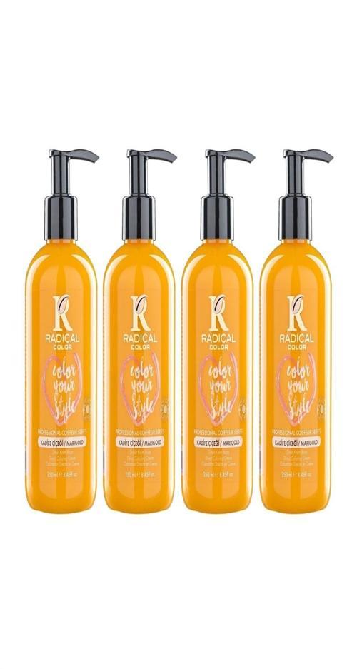 NEW 25/Marigold Amonyaksız Su Bazlı Saç Boyası 250 ML 4 Adet Kadife Çiçeği