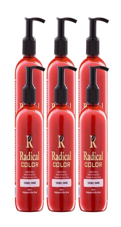 NEW 25/Orange Amonyaksız Su Bazlı Saç Boyası 250 ML 6 Adet Turuncu